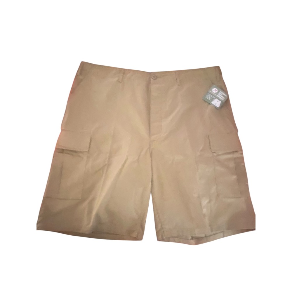 Rothco BDU Combat Shorts Khaki Mens XL Reg 39-43 in. Adjustable Waist Cargo  NWT